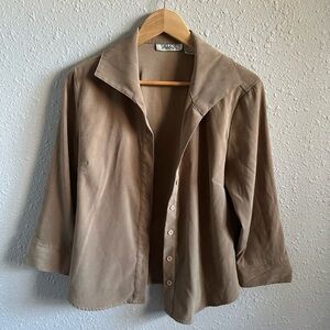 Selene sport Tan suede top size M